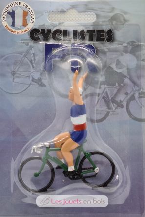 Figurina di ciclista D Vincitore della maglia di campione francese FR-DV6 Fonderie Roger 1