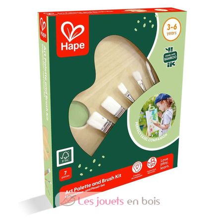 Kit di pennelli e tavolozza artistica HA-E2013 Hape Toys 3
