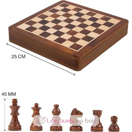 Scacchiera con cassetto 25 cm Re 45 mm WJ-ESBM10S Wilson Jeux 2