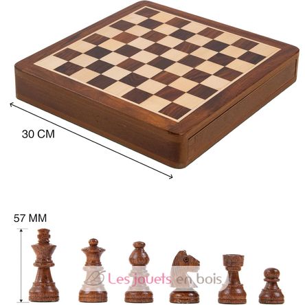 Scacchiera con cassetto 30 cm Re 57 mm WJ-ESBM12S Wilson Jeux 2
