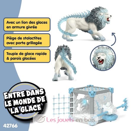 Statuetta del leone di ghiaccio della grotta di battaglia SC-42766 Schleich 4