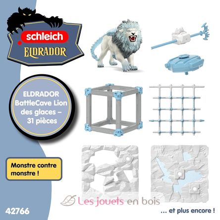 Statuetta del leone di ghiaccio della grotta di battaglia SC-42766 Schleich 6