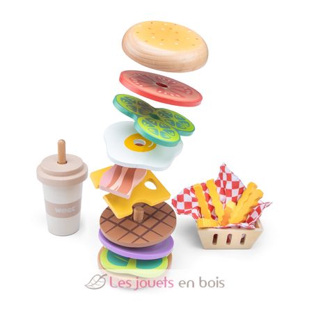 Set di fast food in legno NCT10617 New Classic Toys 2