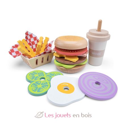 Set di fast food in legno NCT10617 New Classic Toys 1