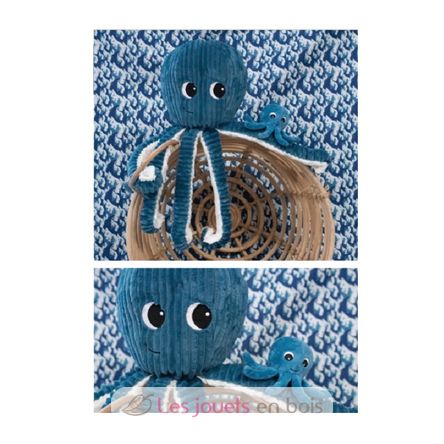 Filou blu Octopus Ptipotos peluche DE74100 Les Déglingos 5