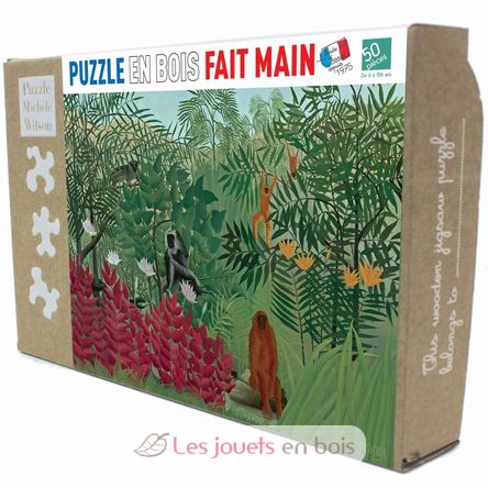 Foresta pluviale con scimmie di Rousseau K1387-50 Puzzle Michèle Wilson 1