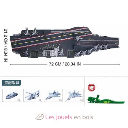 Model Bricks - Portaerei Fujian SL-M38-B1188 Sluban 2
