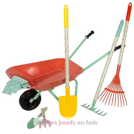 Grande set da giardinaggio con carriola Tiny Garden LE12819 Small Foot company 1
