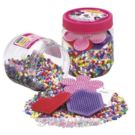 Vaso rosa di 4000 perline di plastica Midi HAMA-2051 Hama 2