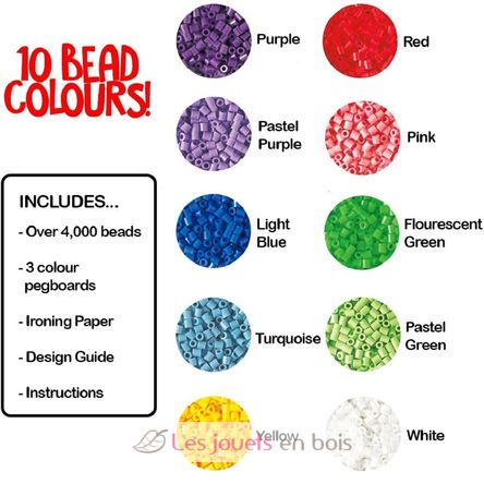 Vaso rosa di 4000 perline di plastica Midi HAMA-2051 Hama 3
