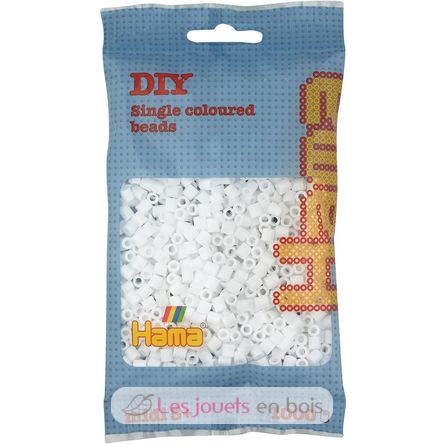 Sacchetto di 1000 perline di plastica Midi bianca HAMA-207-01 Hama 1