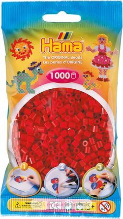 Sacchetto di 1000 perline di plastica Midi Rosso Natale HAMA-207-22 Hama 2