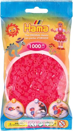 Sacchetto di 1000 perline di plastica Midi fucsia HAMA-207-32 Hama 2