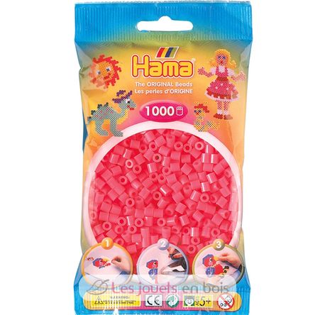 Sacchetto di 1000 perline di plastica Midi Rosso fluo HAMA-207-33 Hama 1