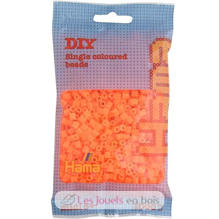 Sacchetto di 1000 perline di plastica Midi arancione neon HAMA-207-38 Hama 1