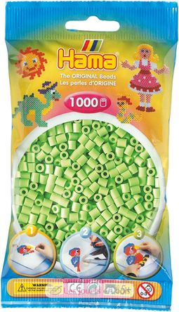 Sacchetto di 1000 perline di plastica Midi verde pastello HAMA-207-47 Hama 2
