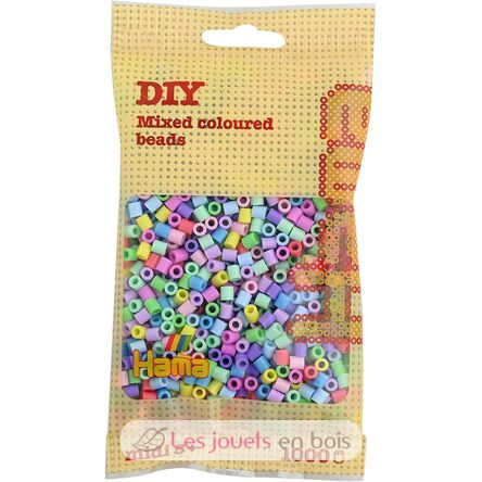 Sacchetto di 1000 perline di plastica Midi mescolare pastello HAMA-207-50 Hama 1