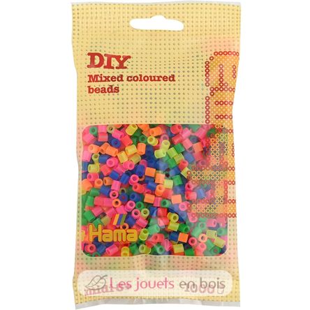 Sacchetto di 1000 perline di plastica Midi miscela al neon HAMA-207-51 Hama 1