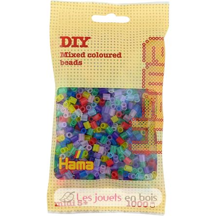 Sacchetto di 1000 perline di plastica Midi Transp mix HAMA-207-53 Hama 1