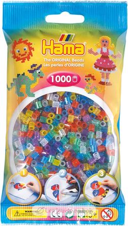 Sacchetto di 1000 perline di plastica Midi paillettes HAMA-207-54 Hama 2