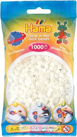 Sacchetto di 1000 perline di plastica Midi fosforescente HAMA-207-55 Hama 2