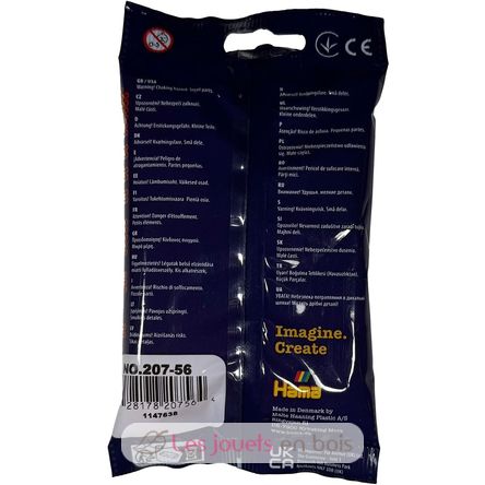 Sacchetto di 1000 perline di plastica Midi rosa fosforescente HAMA-207-56 Hama 4