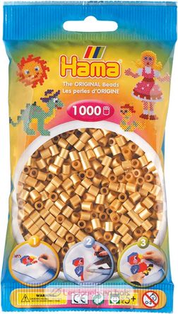 Sacchetto di 1000 perline di plastica Midi oro HAMA-207-61 Hama 2