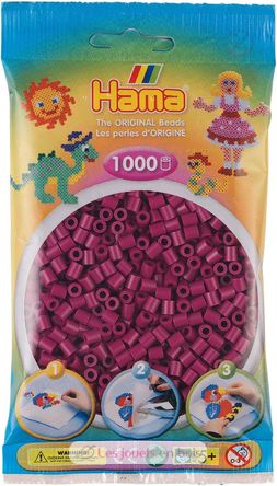 Sacchetto di 1000 perline di plastica Midi prugna HAMA-207-82 Hama 2