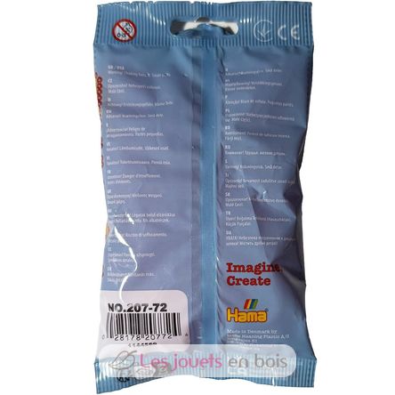 Sacchetto di 1000 perline di plastica Midi rosa trasparente HAMA-207-72 Hama 2