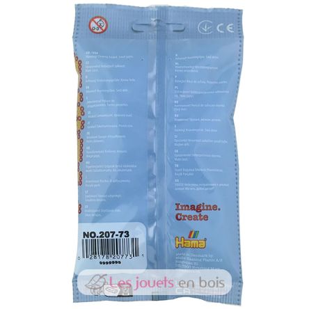 Sacchetto di 1000 perline di plastica Midi blu trasparente HAMA-207-73 Hama 7