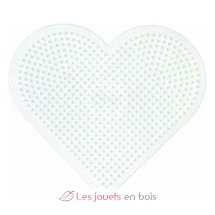 Grande placca a cuore con perline in plastica Midi bianca HAMA-233 Hama 2