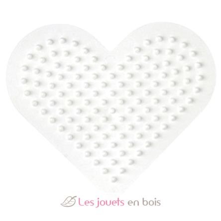 Piccola placca a cuore con perline in plastica Midi bianca HAMA-236 Hama 2