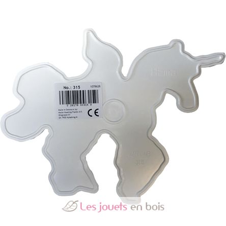 Piatto unicorno bianco con perline di plastica Midi HAMA-315 Hama 3