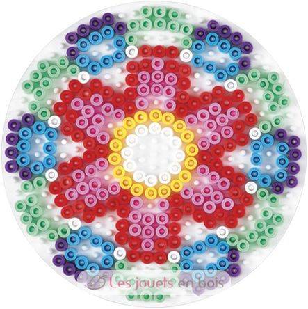 Piatto tondo piccola Perle di plastica midi bianca HAMA-316 Hama 2
