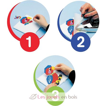 Piatto tondo piccola Perle di plastica midi bianca HAMA-316 Hama 3