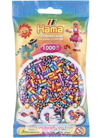 Sacchetto di 1000 perline di plastica Midi due toni 2 HAMA-207-92 Hama 1