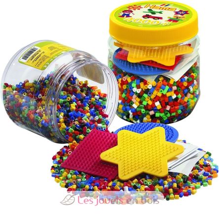 Vaso giallo di 4000 perline di plastica Midi HAMA-2052 Hama 2