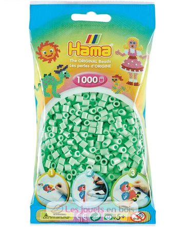 Sacchetto di 1000 perline di plastica Midi menta pastello HAMA-207-98 Hama 2