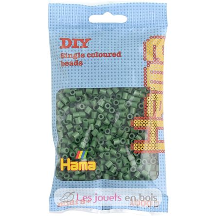 Sacchetto di 1000 perline di plastica Midi verde foresta HAMA-207-102 Hama 1