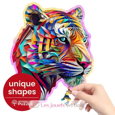 Puzzle in legno Tigre colorata 150 pz WC-HE-0169-M Wooden City 4