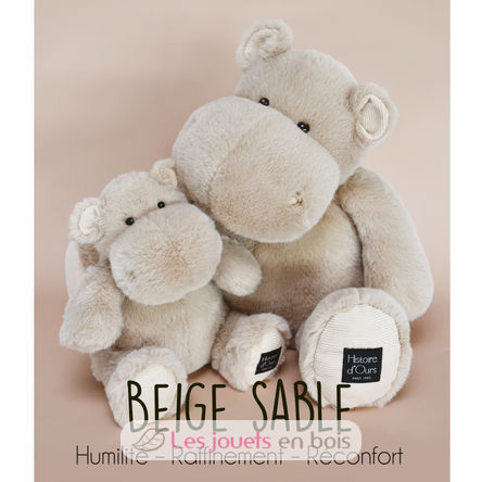 Hip Chic peluche ippopotamo beige 25 cm HO3093 Histoire d'Ours 2