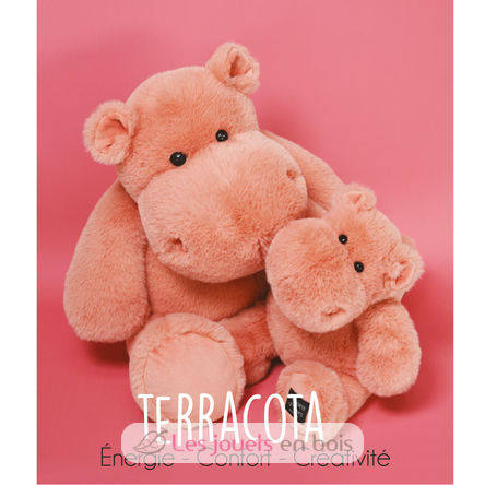 Hip Chic peluche ippopotamo terracotta 25 cm HO3099 Histoire d'Ours 2