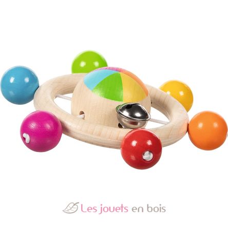 Sonaglio trottola di perline arcobaleno GK65366 Goki 2