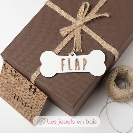 Decorazione di Natale - Osso personalizzabile, legno bianco VI-HU11 Vintiun 1