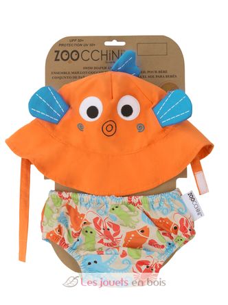 Maglia e cappello a forma di pesce (3-6M) ZOO-122-010-007 Zoocchini 2