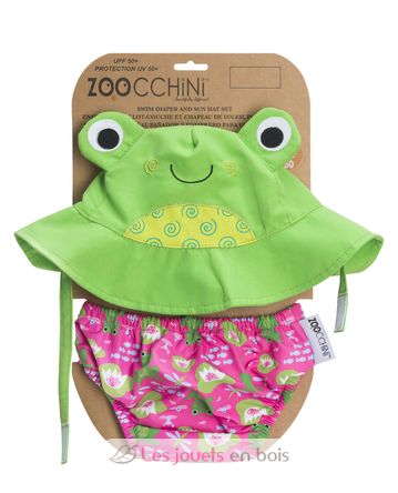 Maglia e cappello a forma di rana (6-12M) ZOO-122-010-011 Zoocchini 2