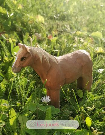 Figurina marrone cavallo in legno WU-40603 Wudimals 3