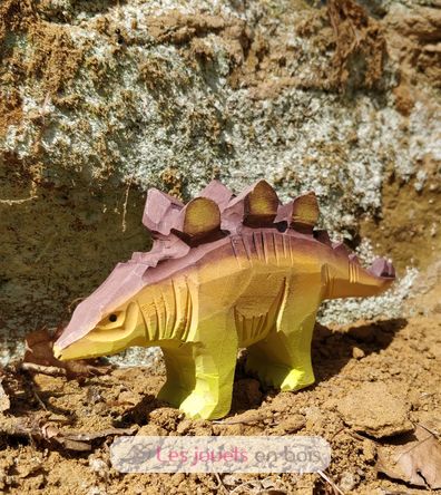 Figurina Stegosauro in legno WU-40902 Wudimals 2