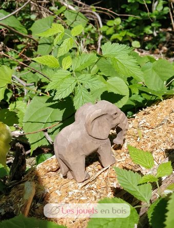 Figurina vitello di elefante in legno WU-40465 Wudimals 2