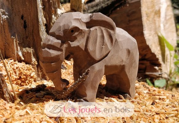 Figurina vitello di elefante in legno WU-40465 Wudimals 5